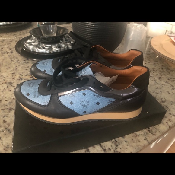 MCM BLUE RUNNING SNEAKERS - Picture 6 of 6